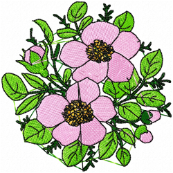 Flowers And Tree Embroidery Design 11
